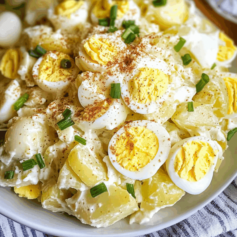 Classic Creamy Potato Salad with Yukon Gold Potatoes and Eggs