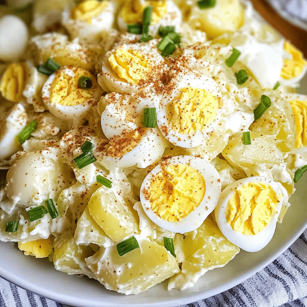 Classic Creamy Potato Salad with Yukon Gold Potatoes and Eggs