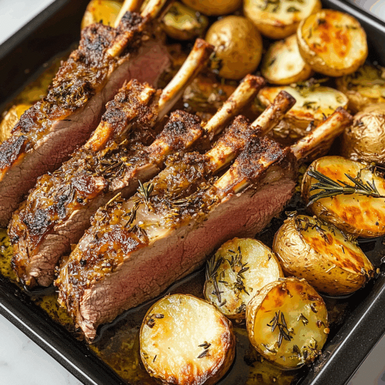 Easy Rack of Lamb with Rosemary Potatoes Recipe