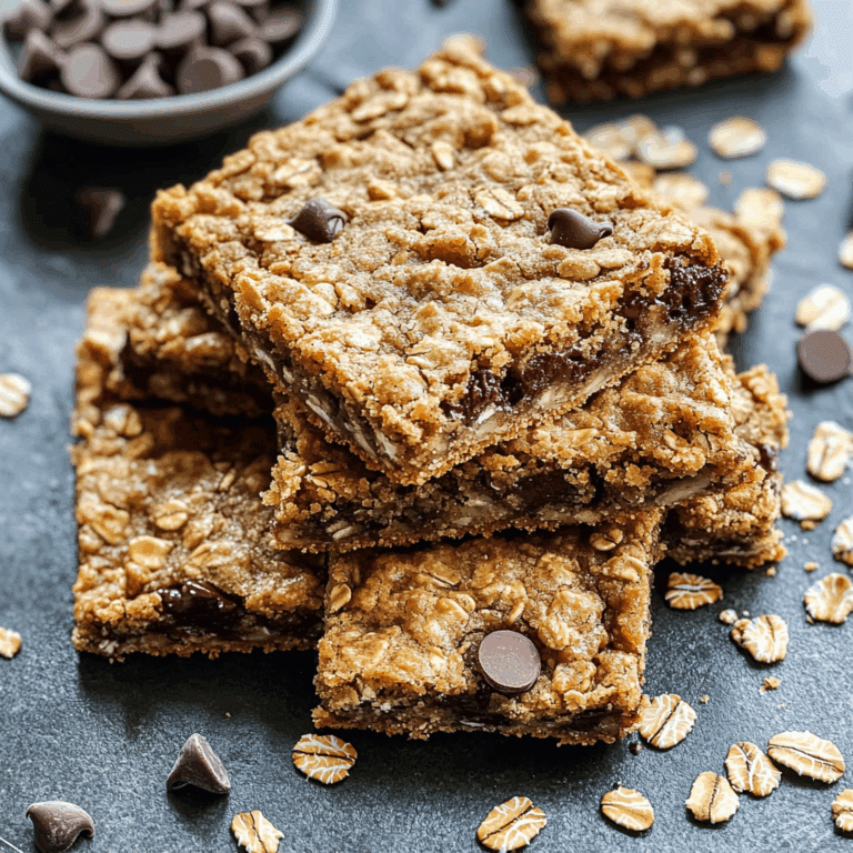 Oatmeal Chocolate Chip Cookie Bars Recipe