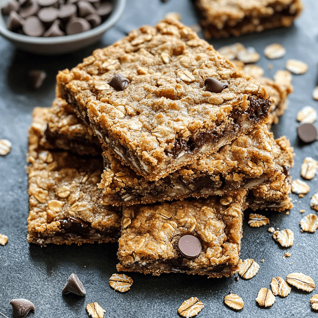 Oatmeal Chocolate Chip Cookie Bars Recipe