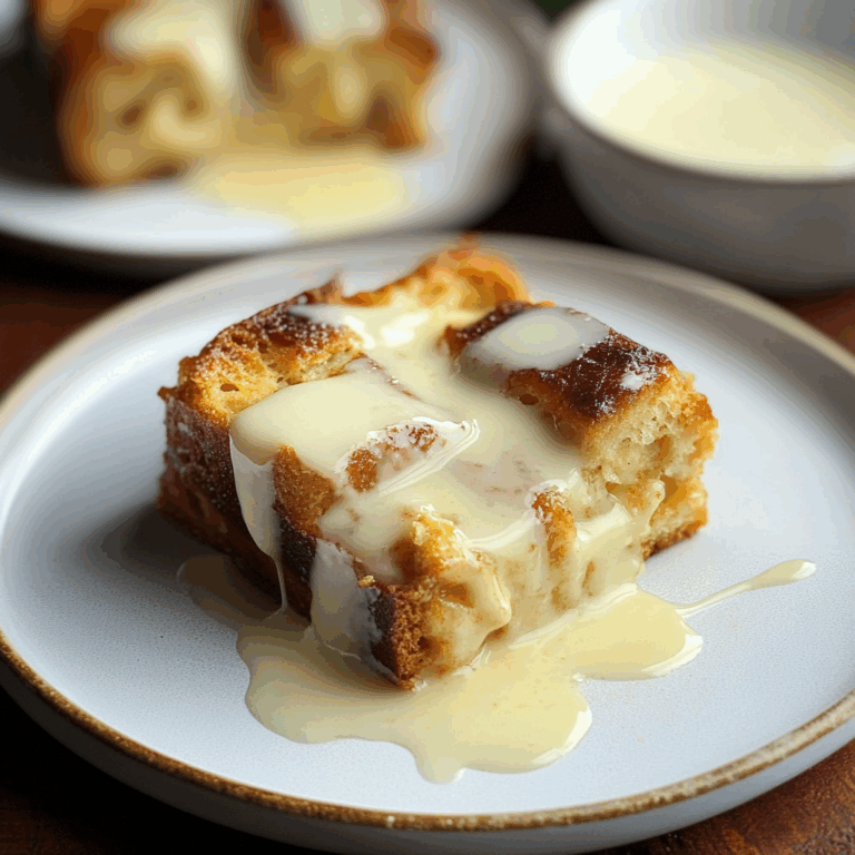 Bread Pudding with Vanilla Sauce