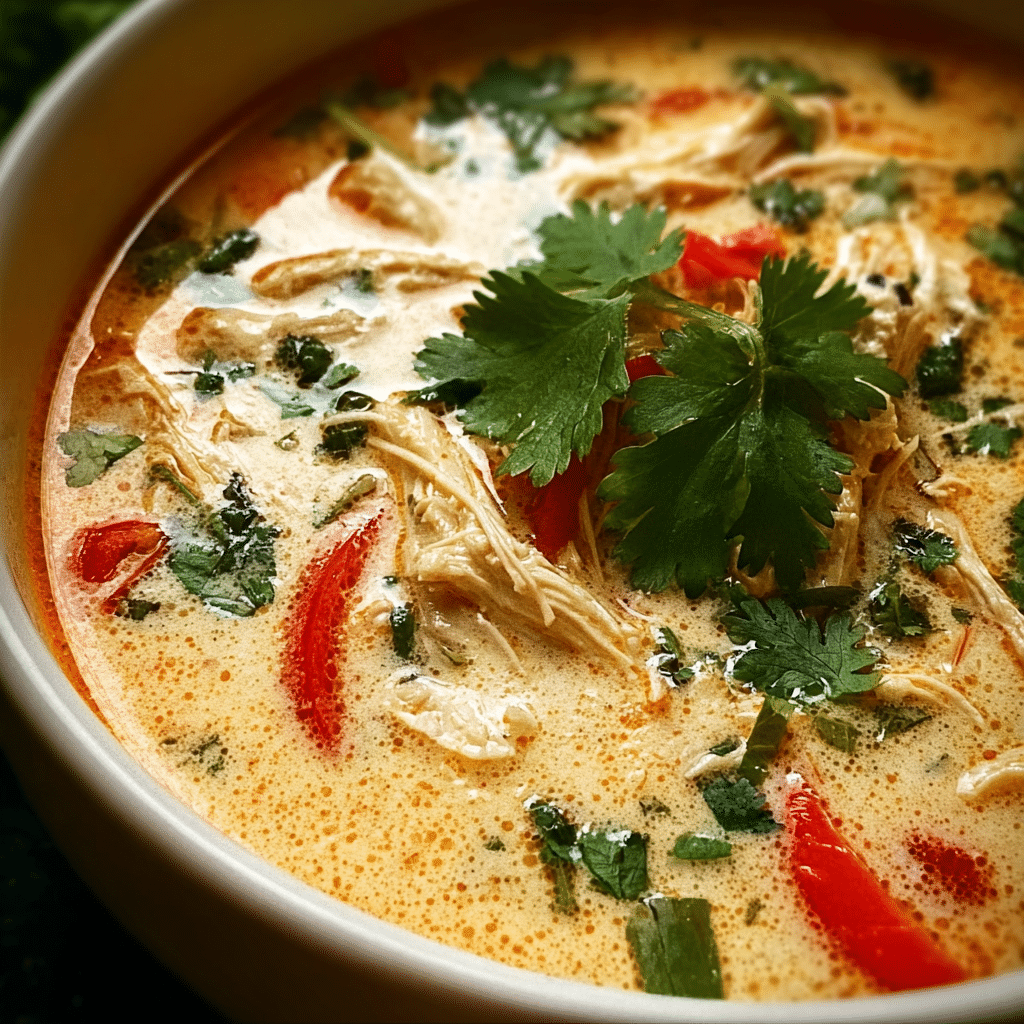 Crockpot Thai Coconut Chicken Soup