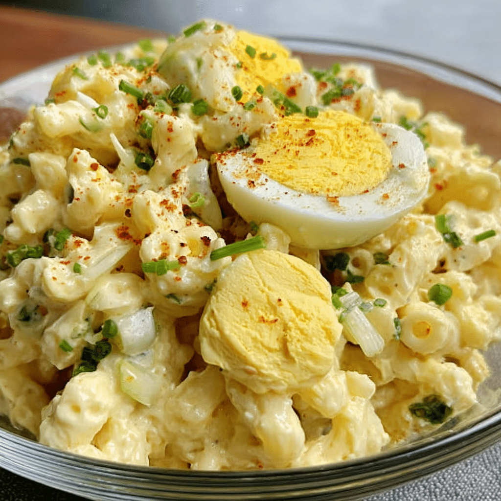 Deviled Egg Macaroni Salad