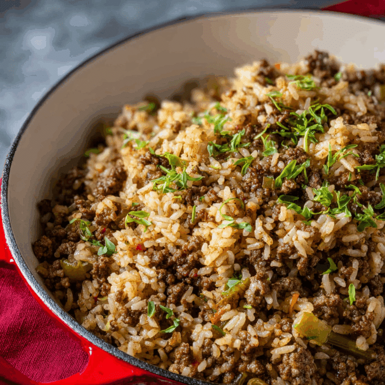 Dirty Rice with Ground Beef
