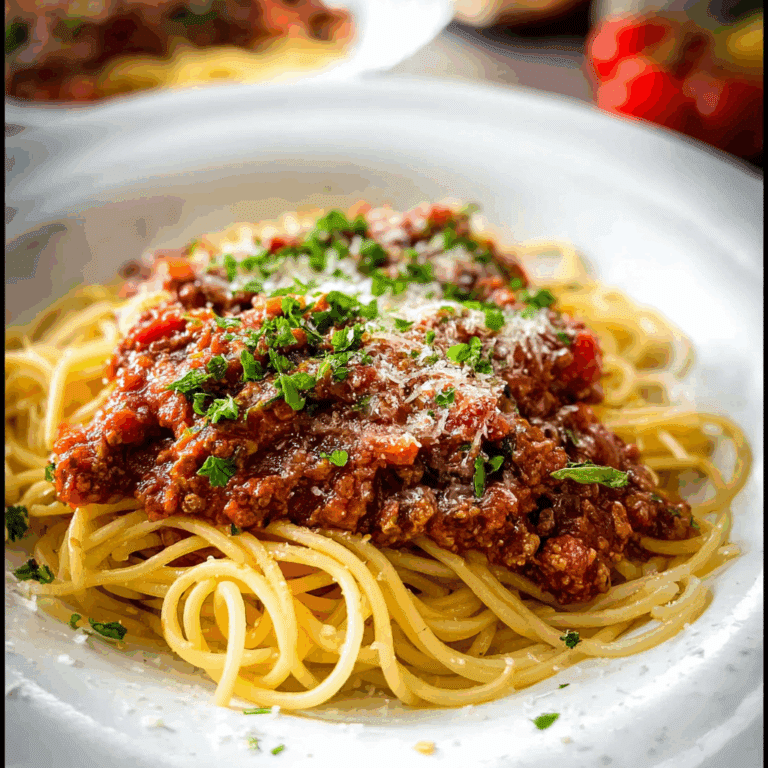 Old-Fashioned Spaghetti with Hearty Meat Sauce