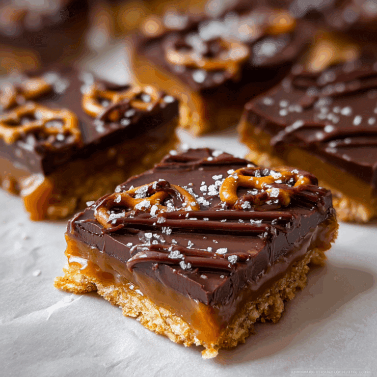 Salted Caramel and Chocolate Pretzel Bars