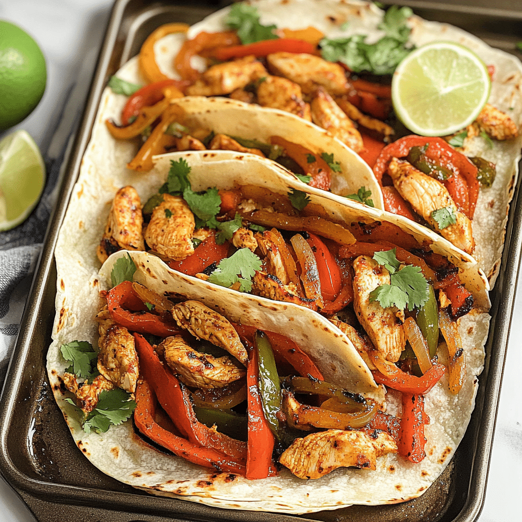 Sheet Pan Chicken Fajitas