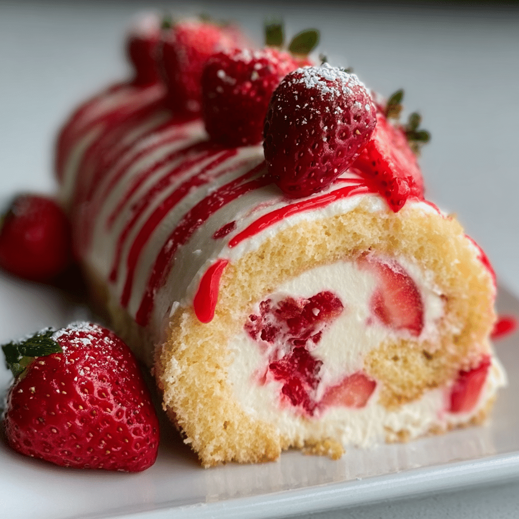 Strawberry Shortcake Cheesecake Rolls