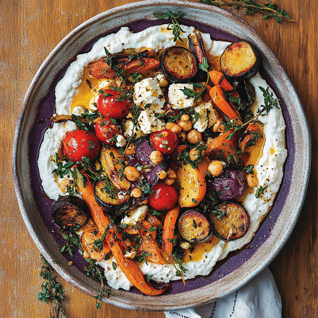 Whipped Feta with Roasted Vegetables
