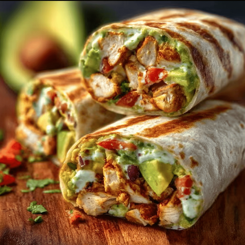 Chicken Avocado Ranch Burritos