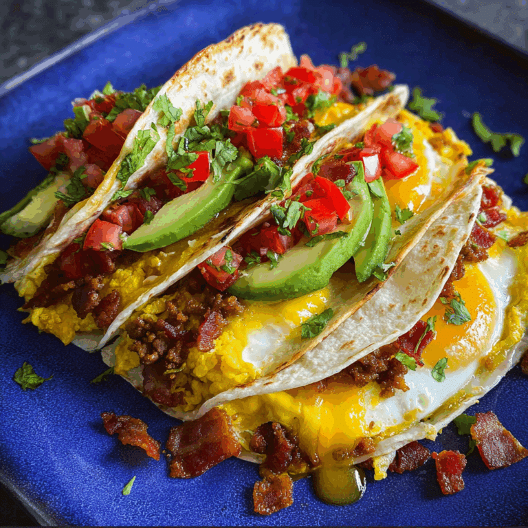 Seven Layer Breakfast Tacos