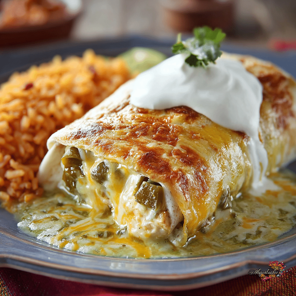 Smothered Green Chile Chicken Burrito