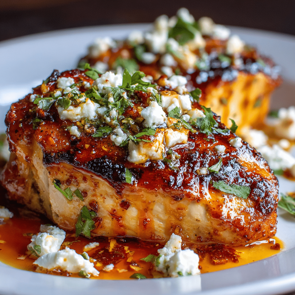 Feta Chicken with Hot Honey Drizzle