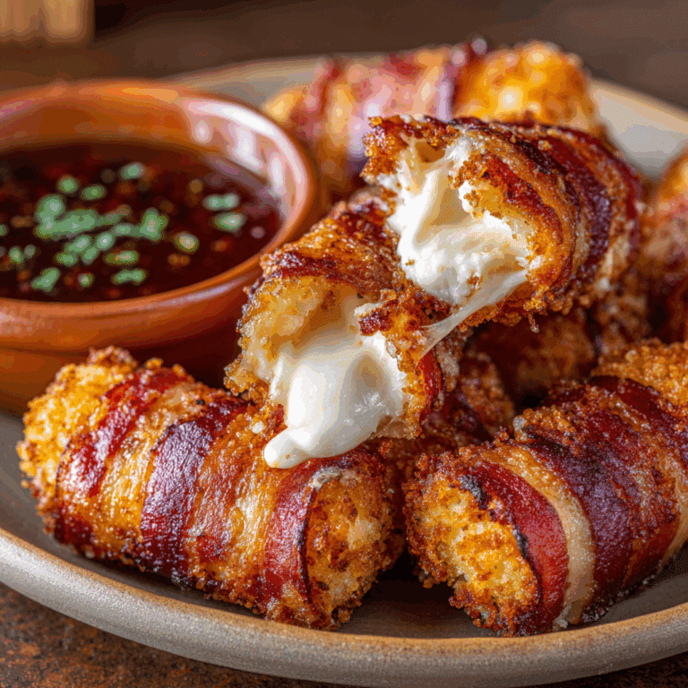 Bacon Wrapped Mozzarella Sticks