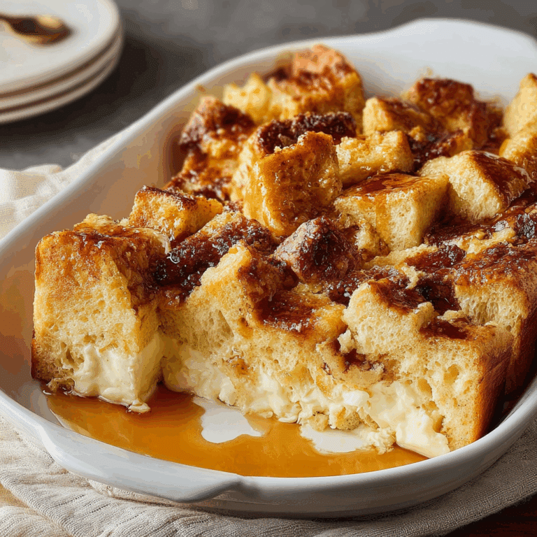 Overnight Cream Cheese French Toast Bake