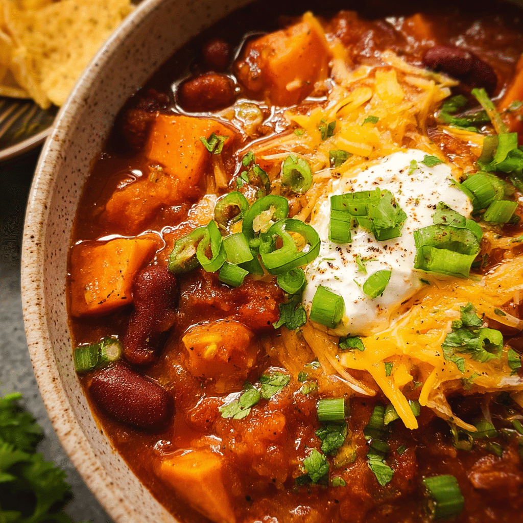 Slow Cooker Sweet Potato Chili