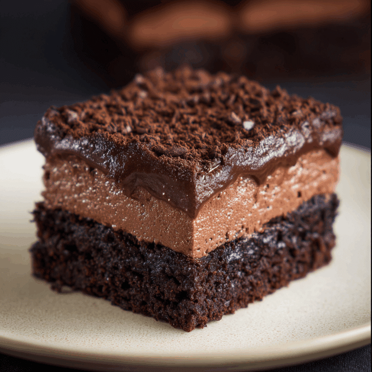 Dark Chocolate Mousse Brownies