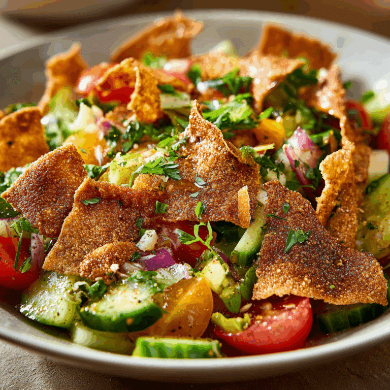 Fattoush Salad with Crispy Pita Chips