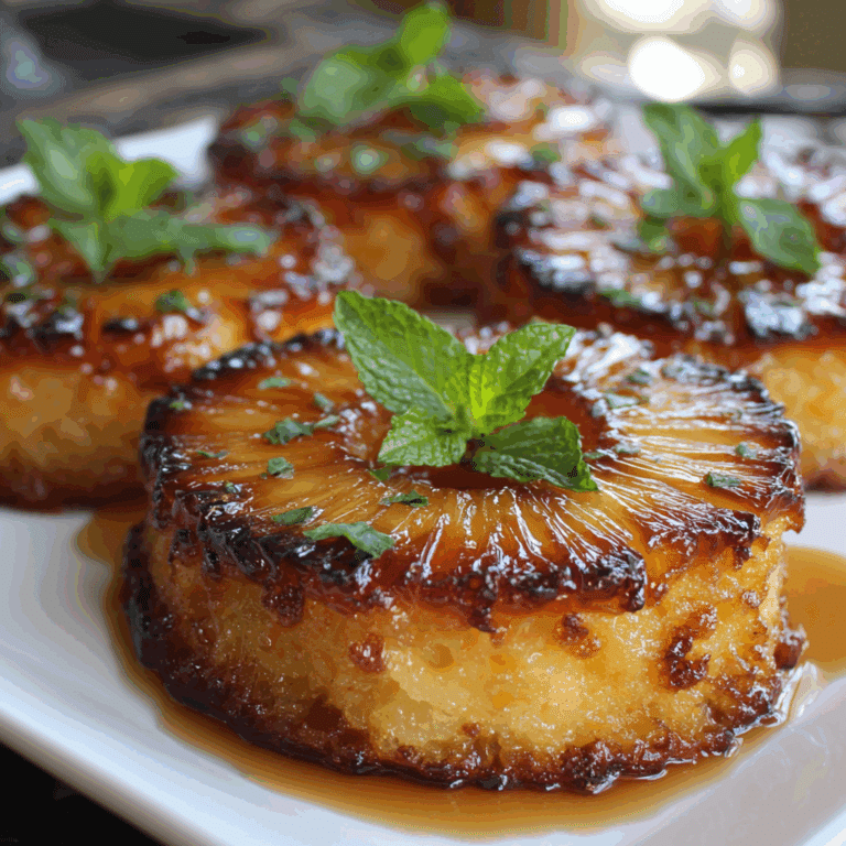 Grilled Pineapple Upside Down Cakes