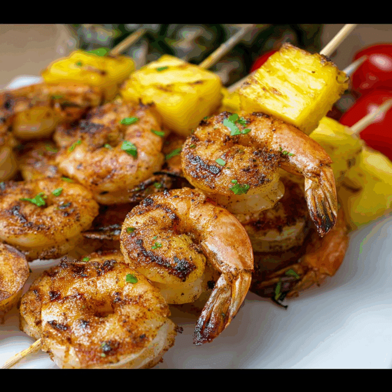 Grilled Shrimp Skewers with Pineapple