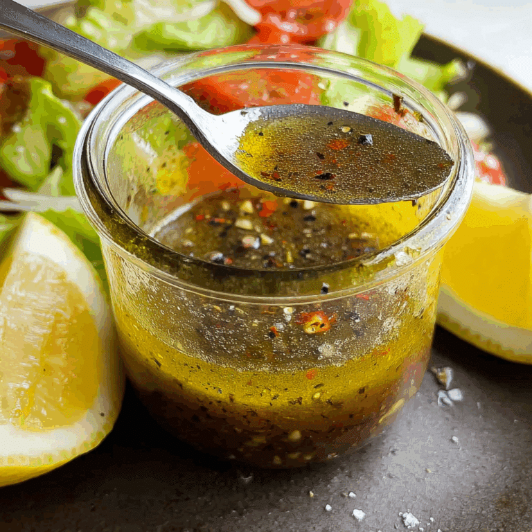 Lebanese Salad Dressing with Lemon and Garlic