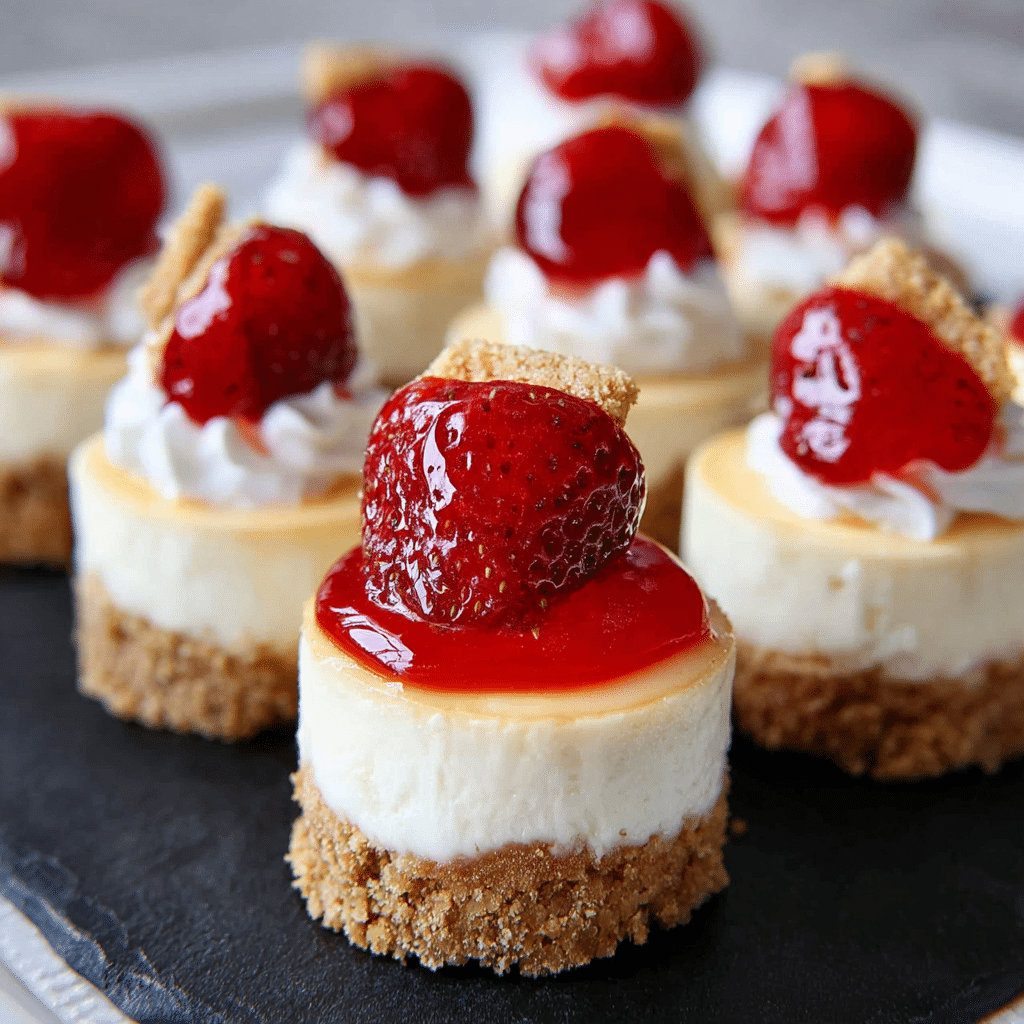 Mini New York Cheesecakes with Graham Cracker Crust