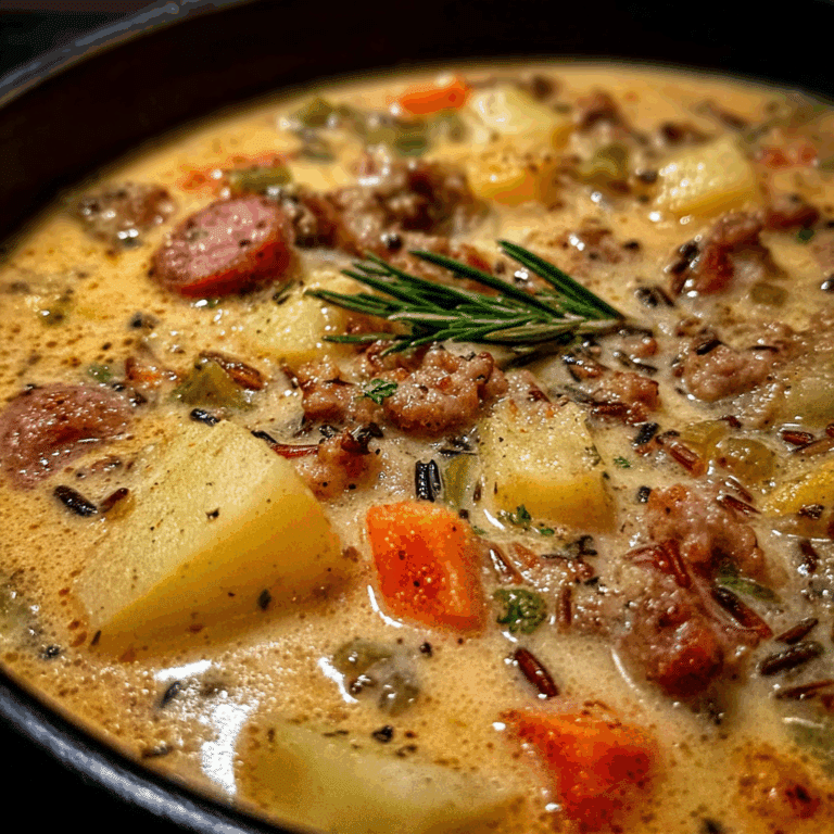 Potato and Sausage Chowder with Wild Rice