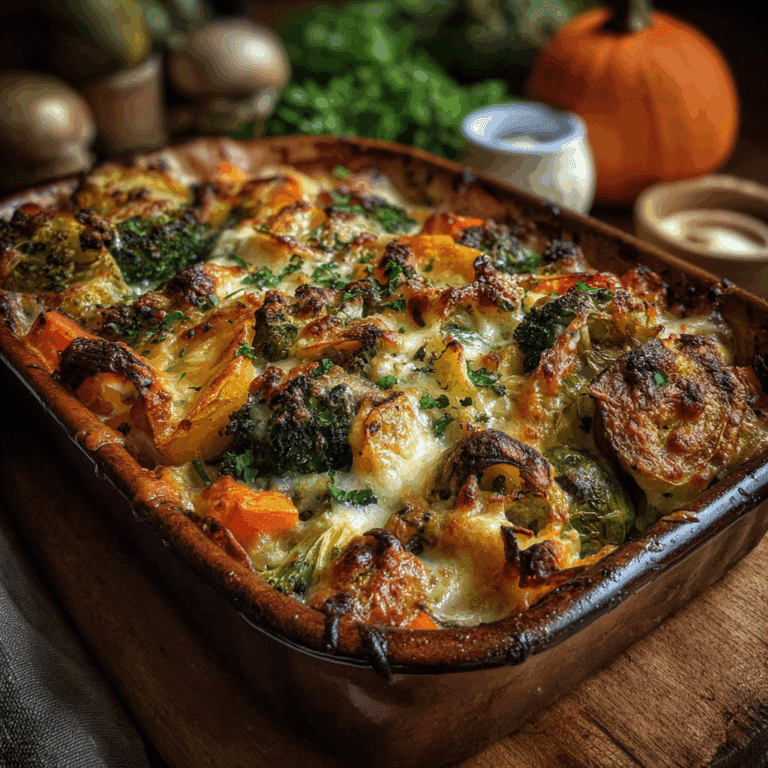 Cheesy Autumn Vegetable Bake