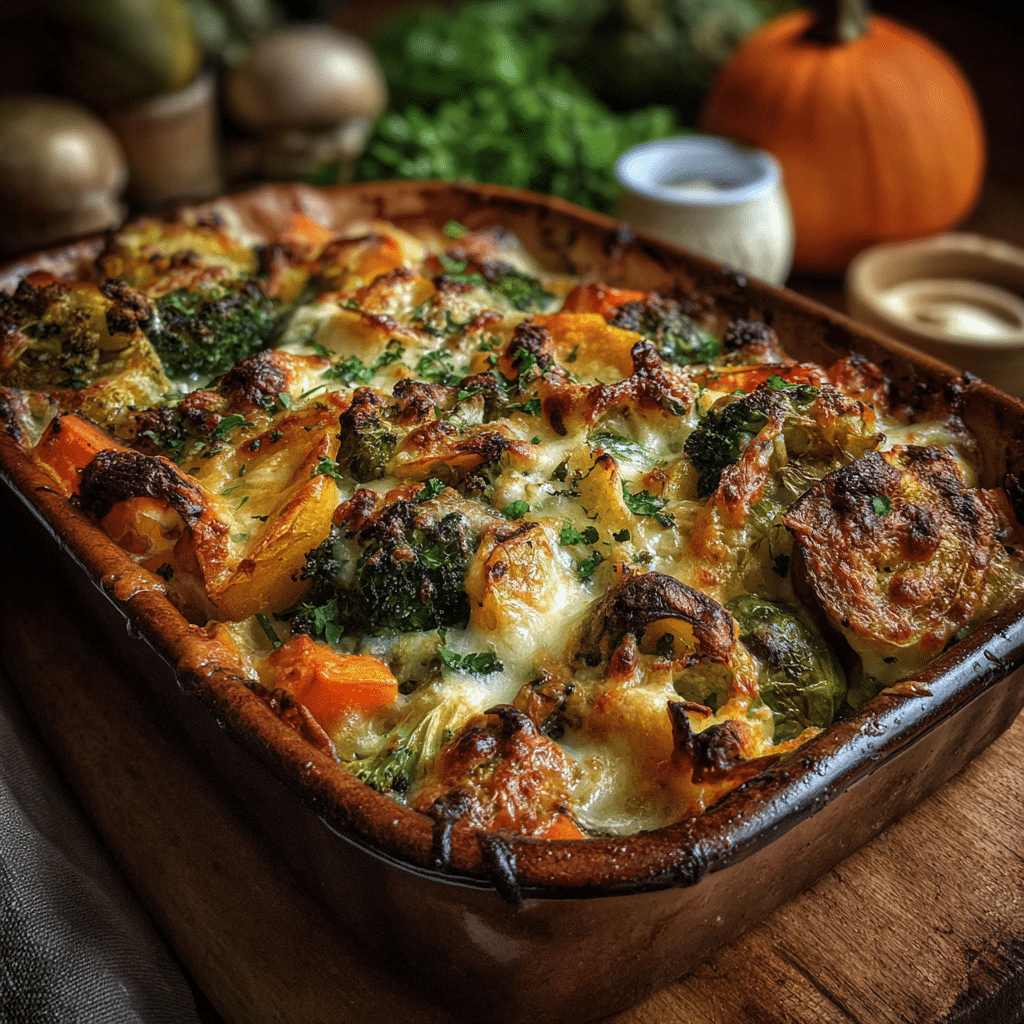 Cheesy Autumn Vegetable Bake