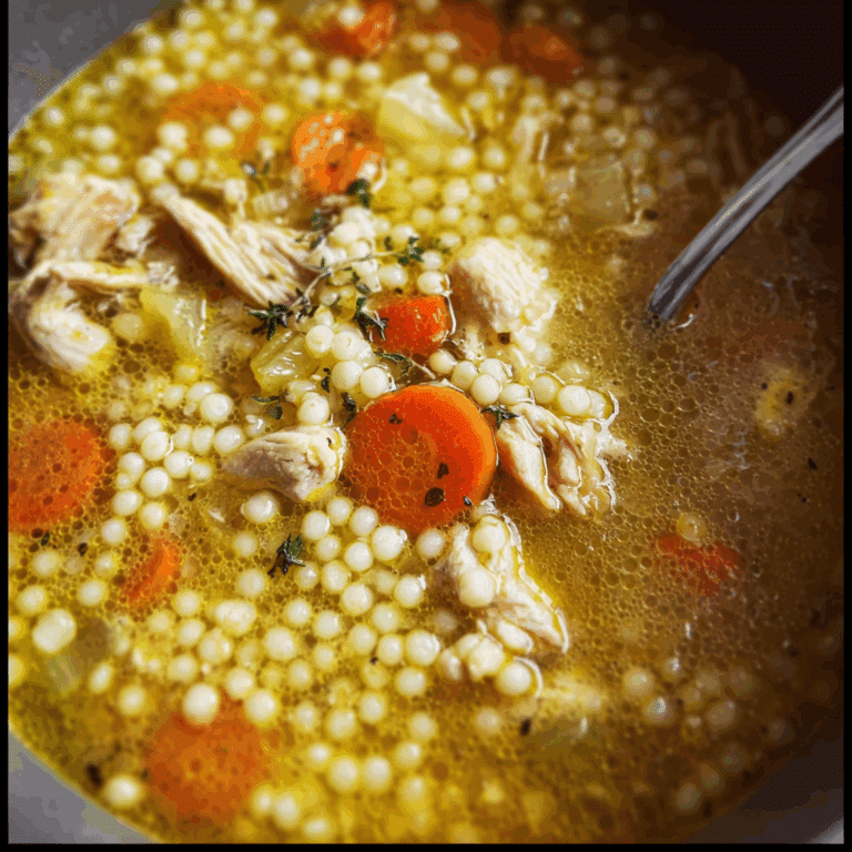 Chicken & Pearl Couscous Soup