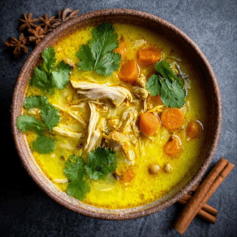 Chicken Soup with Turmeric and Coconut Milk