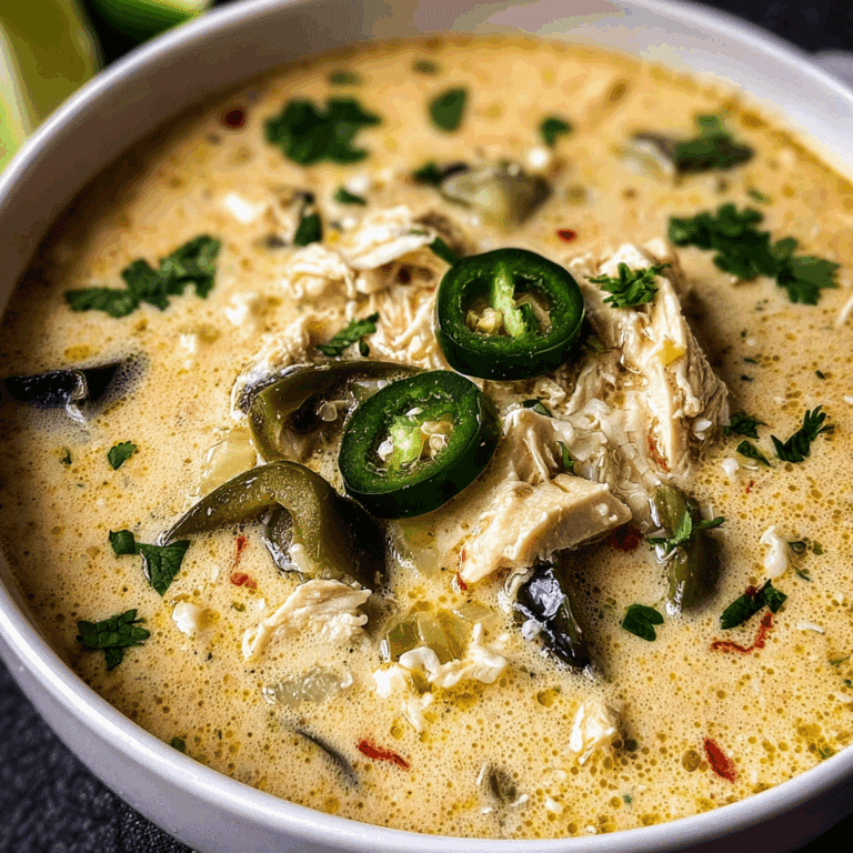 Creamy Chicken Poblano Pepper Soup