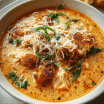 Crockpot Chicken Parmesan Soup