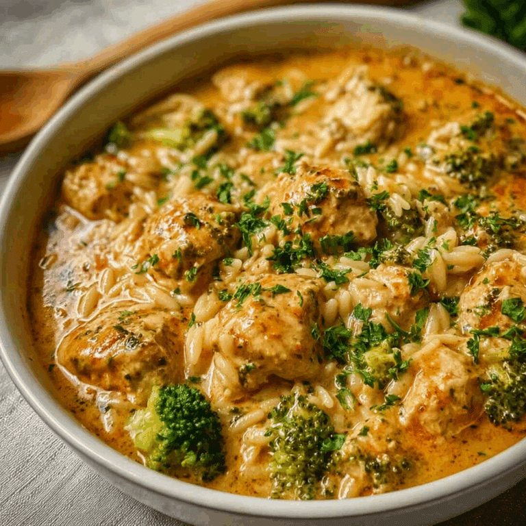 Crockpot Marry Me Chicken Orzo & Broccoli Soup
