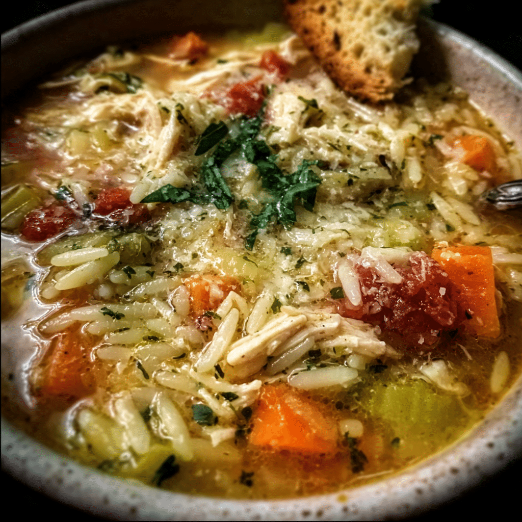 Crockpot Marry Me Chicken Orzo Soup