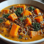 Ginger Sweet Potato & Lentil Stew