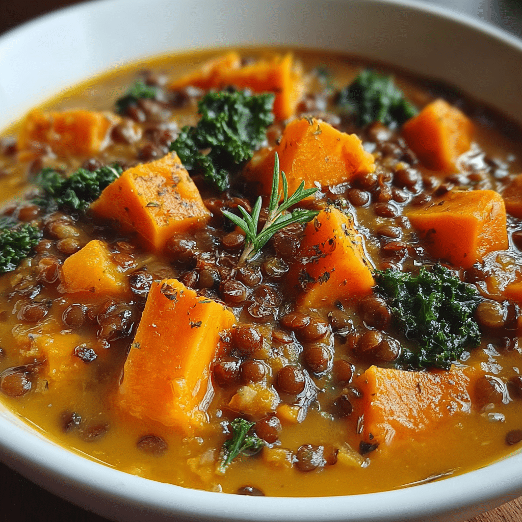 Ginger Sweet Potato & Lentil Stew