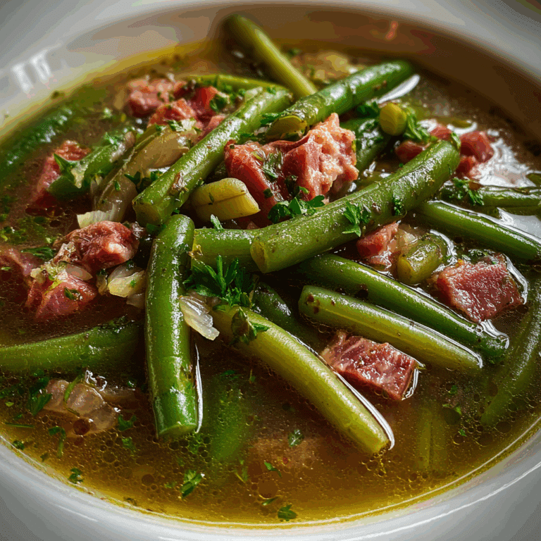 Green Bean & Smoked Meat Vegetable Soup