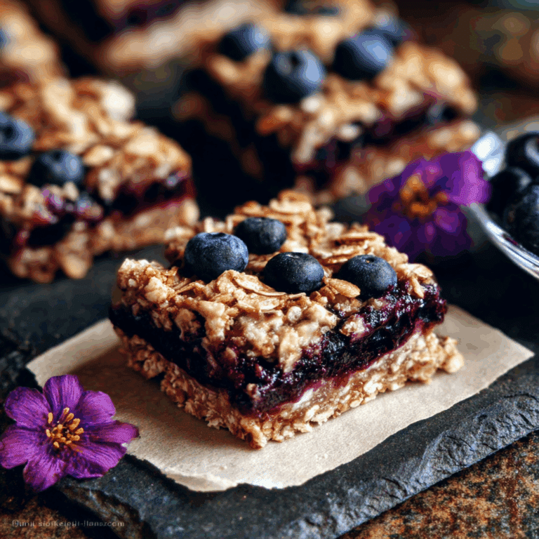 No Bake Blueberry Oat Bars