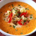 Roasted Red Pepper and Cauliflower Soup