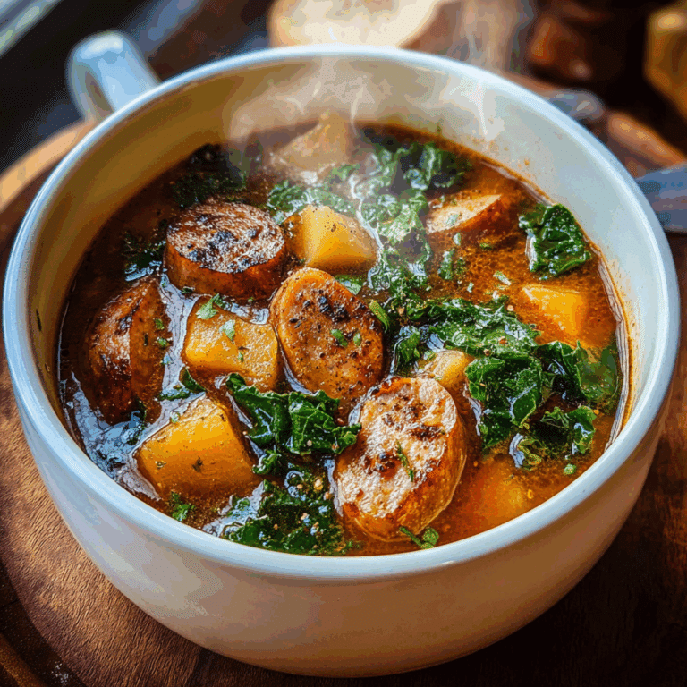 Smoky Sausage, Kale & Potato Soup
