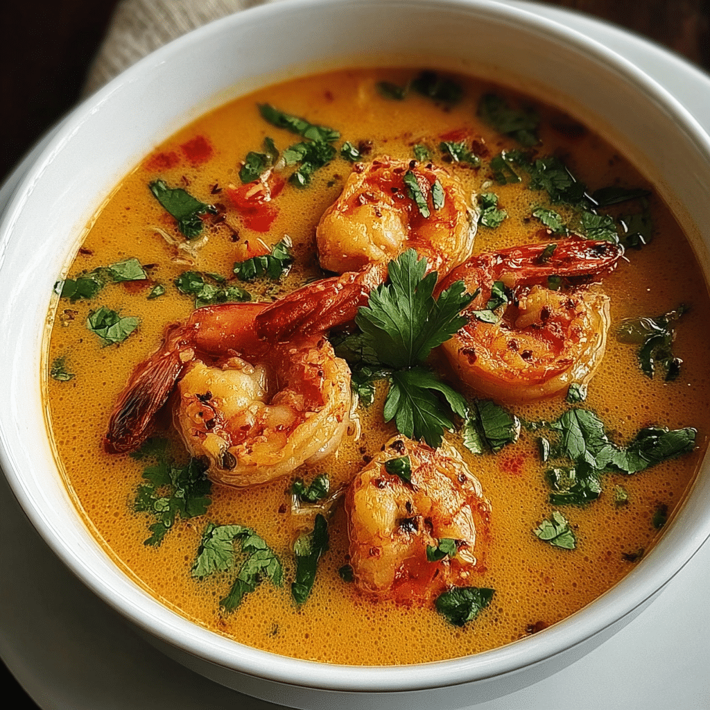 Spicy Coconut Shrimp Soup