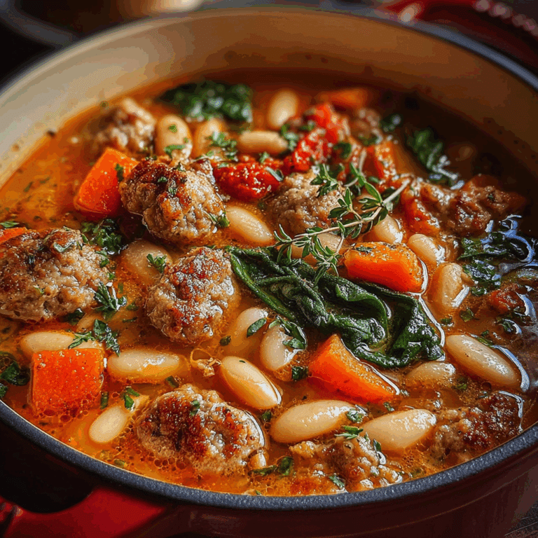 Spicy Italian Sausage and Cannellini Bean Soup