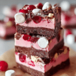 Cherry Marshmallow Fudge Bars