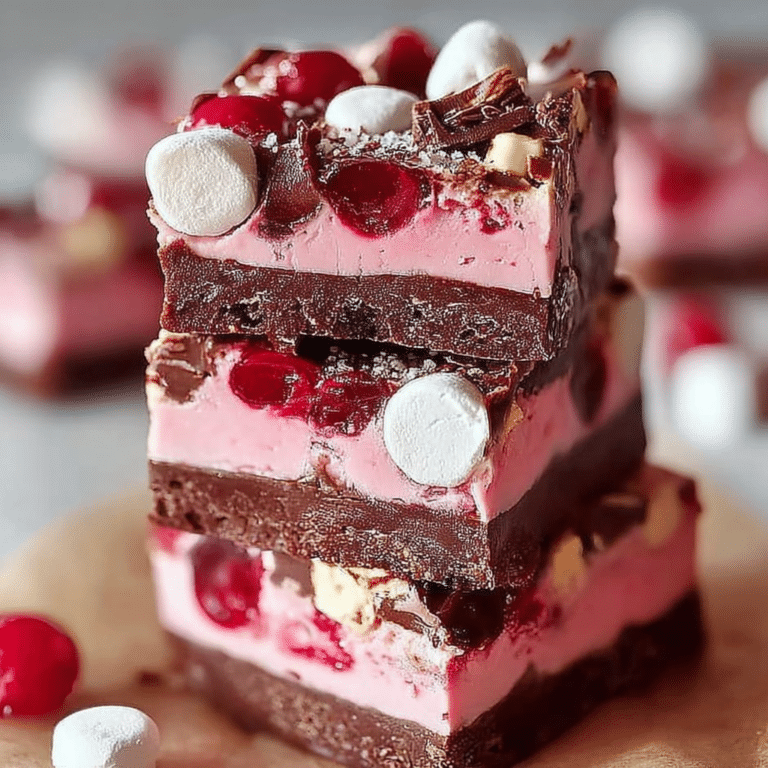 Cherry Marshmallow Fudge Bars