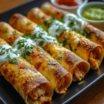 Crunchy Oven-Baked Chicken Taquitos