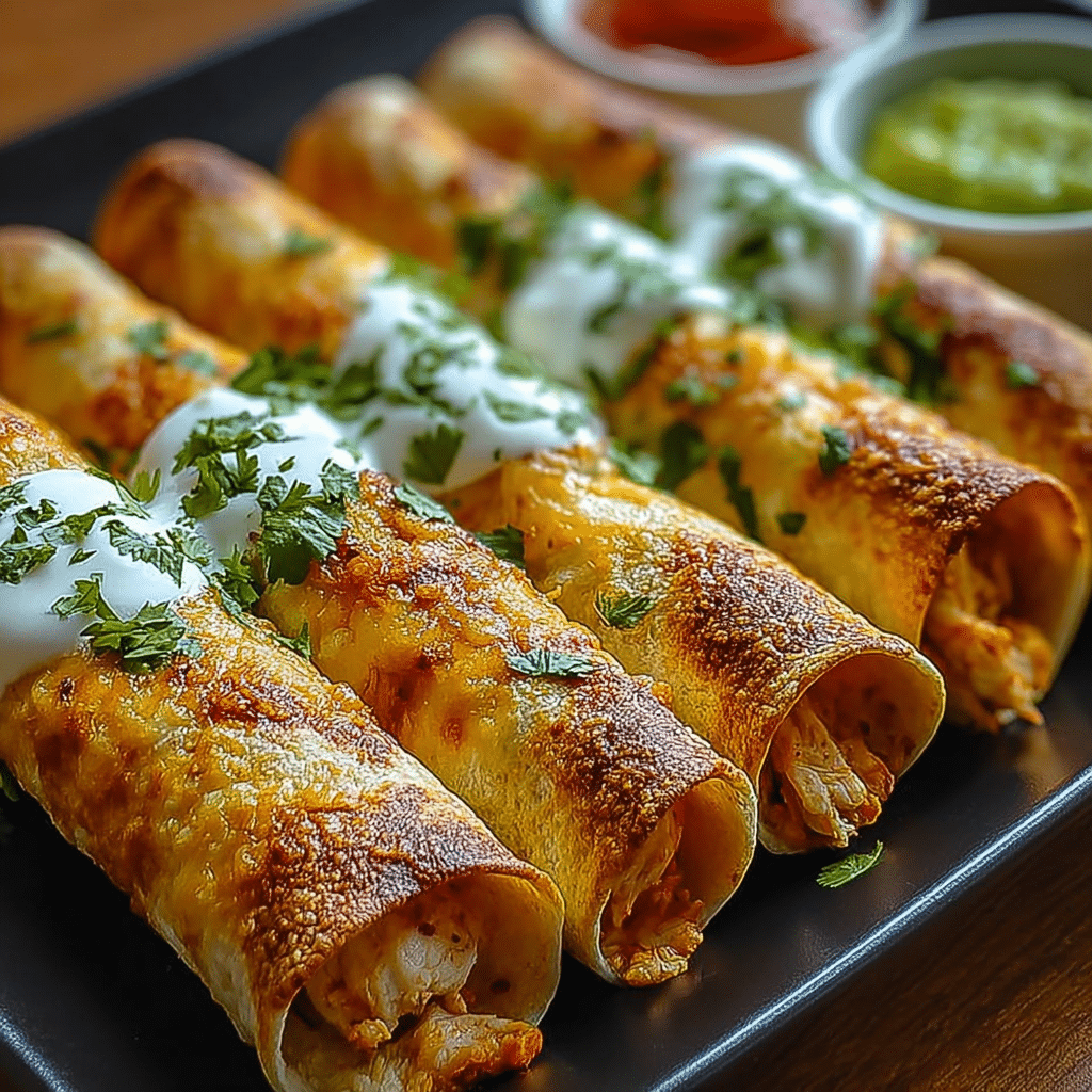 Crunchy Oven-Baked Chicken Taquitos